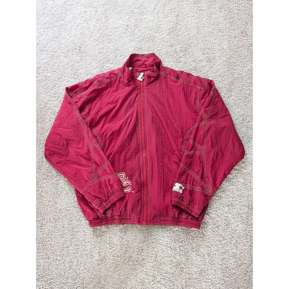 Vintage Boston College Eagles Starter Jacket Size XL Windbreaker Pullover 90s